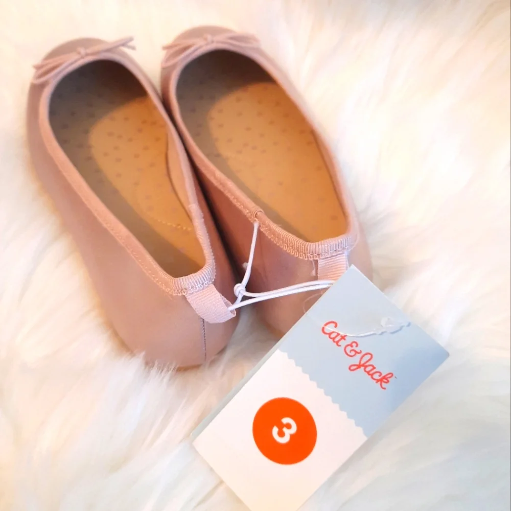 Blush Ballet Flat Shoe Slipper Girls Size 3